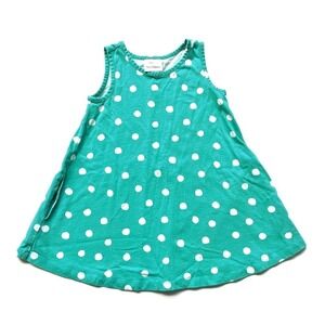 Hanna Andersson 4T Teal Polka Dots Dress Pockets